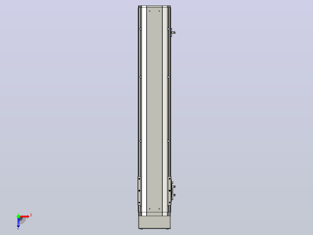 SYS12-450-BM-200W滚珠花健、支撑座、滚珠丝杠、交叉导轨、直线模组.STEP俯视图