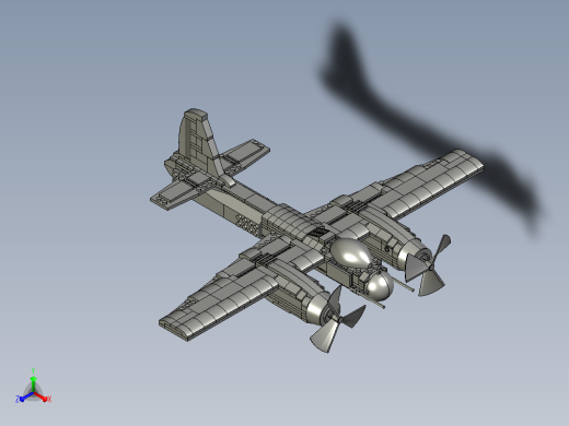 Junkers 88轰炸机拼装玩具模型主视缩略图