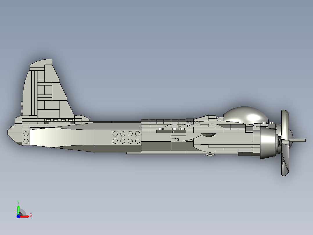 Junkers 88轰炸机拼装玩具模型前视图