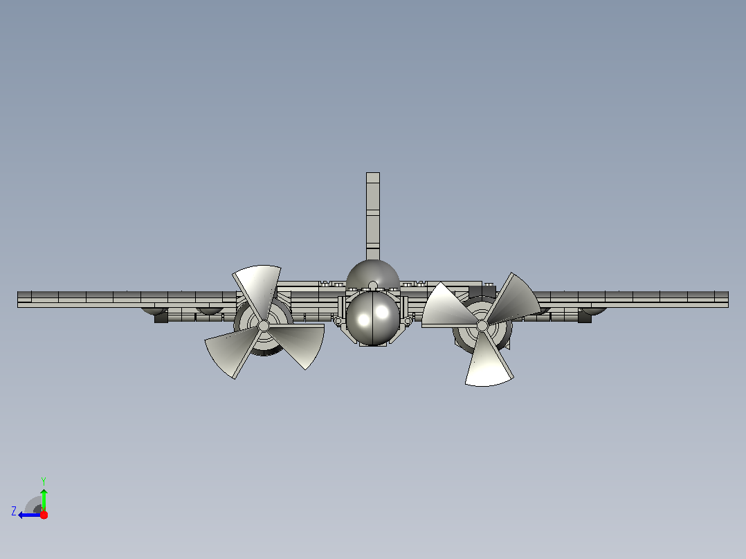 Junkers 88轰炸机拼装玩具模型右视图