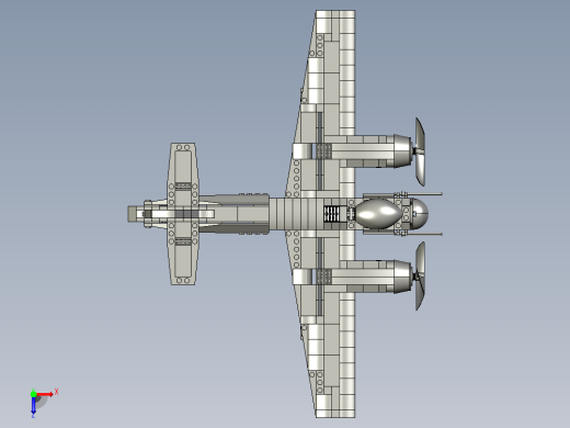 Junkers 88轰炸机拼装玩具模型俯视缩略图