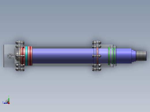 专用卧式镗床液压系统（SW+CAD+说明书）右视缩略图