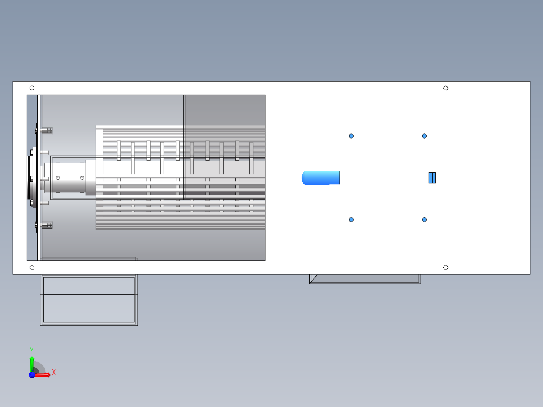 玉米脱粒机结构设计含solidworks三维模型+cad图纸+说明书前视图