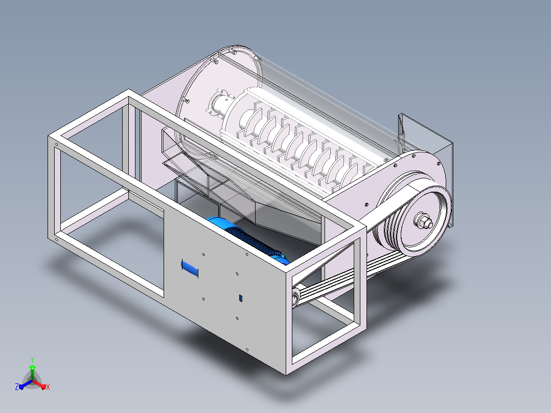 玉米脱粒机结构设计含solidworks三维模型+cad图纸+说明书正等轴测图