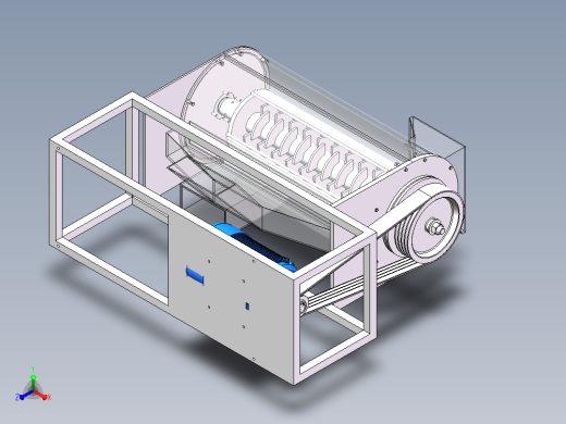 玉米脱粒机结构设计含solidworks三维模型+cad图纸+说明书正等轴测缩略图