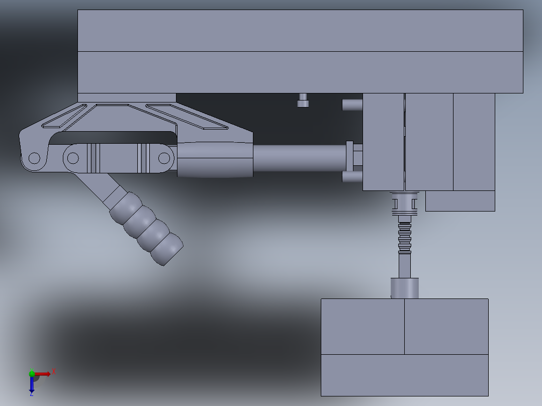 把手裂孔工装俯视图
