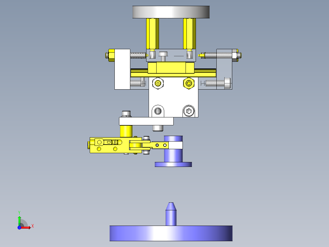 XY浮动机构前视图