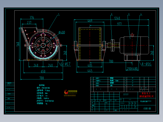 PC400X300锤式破碎机总图