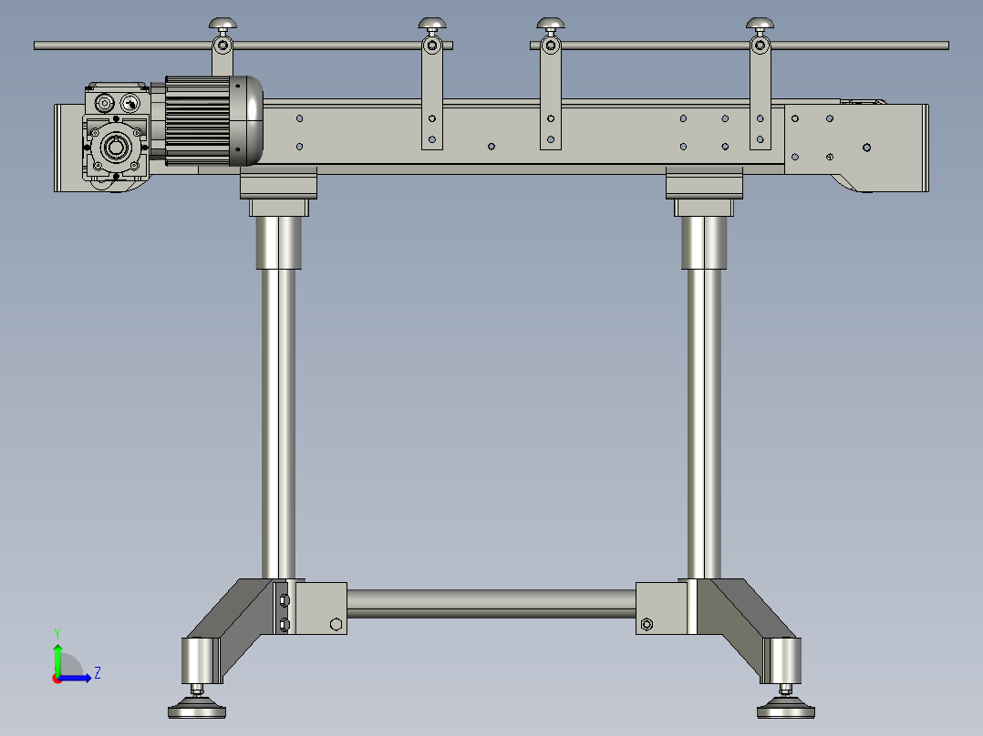 roufa输送链输送带模块3D图纸 STEP格式左视图