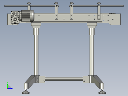 roufa输送链输送带模块3D图纸 STEP格式左视缩略图