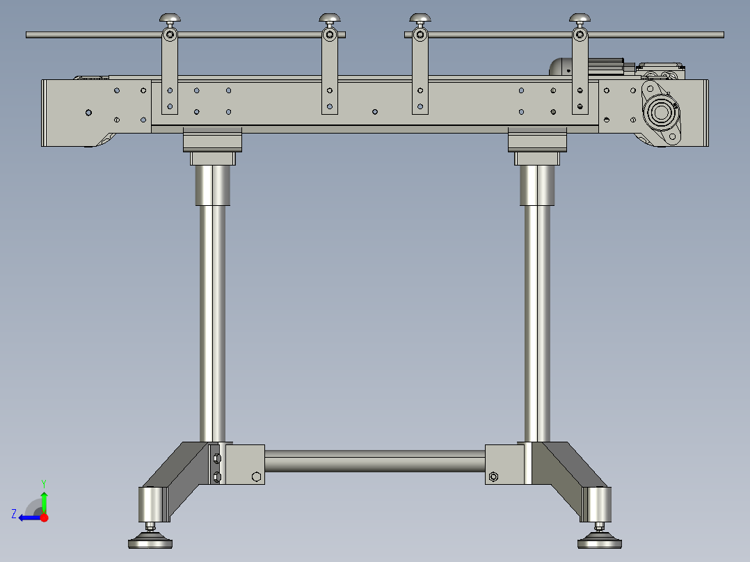 roufa输送链输送带模块3D图纸 STEP格式右视图