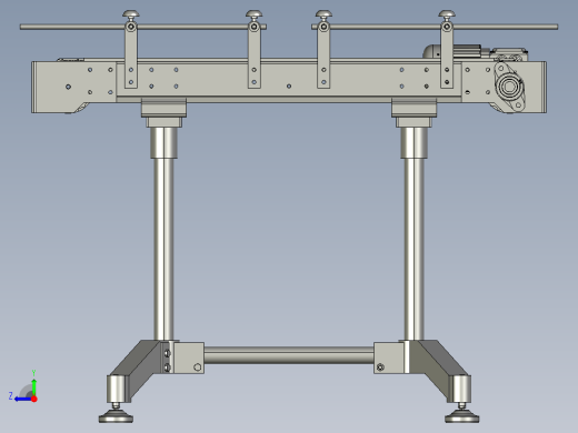 roufa输送链输送带模块3D图纸 STEP格式右视缩略图