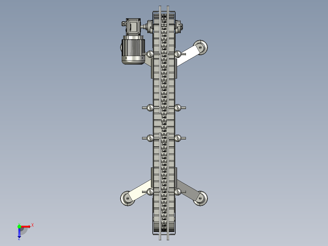 roufa输送链输送带模块3D图纸 STEP格式俯视图