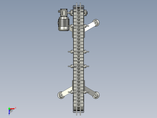 roufa输送链输送带模块3D图纸 STEP格式俯视缩略图