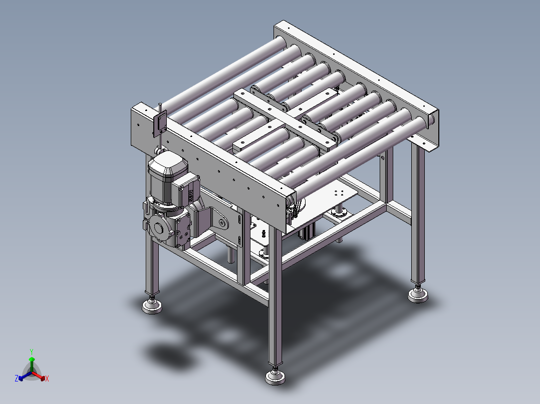 旋转顶升机自动90度旋转顶升输送线3d图纸包装纸箱旋转平台