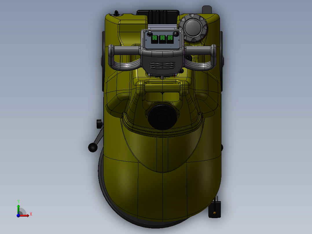 洗地机3d前视图