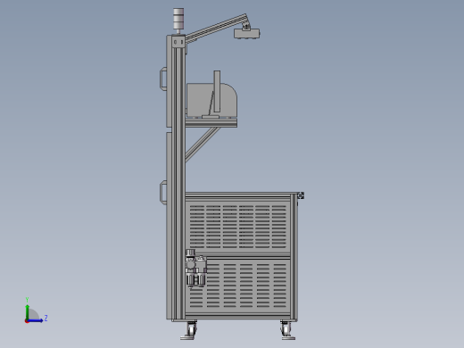 铝型材工作台车间流水线作业台3d图纸型材货架操作台多功能左视缩略图