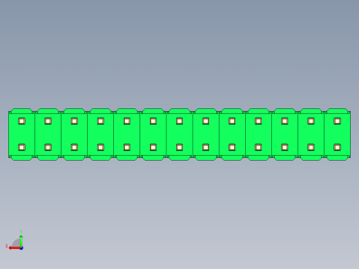 彩色公头100mil（2.54mm）系列-DS1021_green_2x13p_100mil_Type19_rev1.0后视缩略图