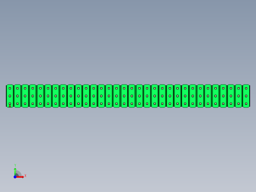 彩色公头100mil（2.54mm）系列-DS1021_green_3x32p_100mil_Type43_rev1.0前视缩略图