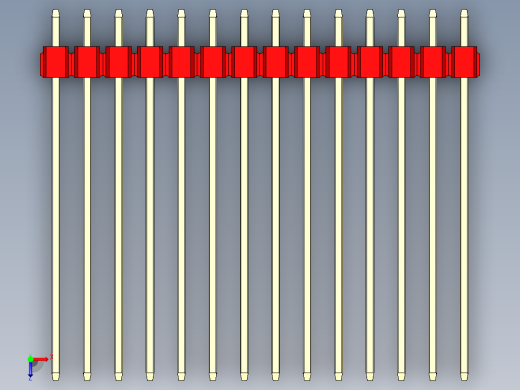 彩色公头100mil（2.54mm）系列-DS1021_red_1x14p_100mil_Type43_rev1.0俯视缩略图