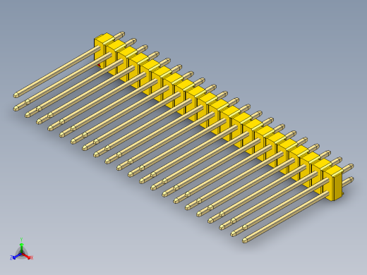 彩色公头100mil（2.54mm）系列-DS1021_yellow_2x21p_100mil_Type19_rev1.0