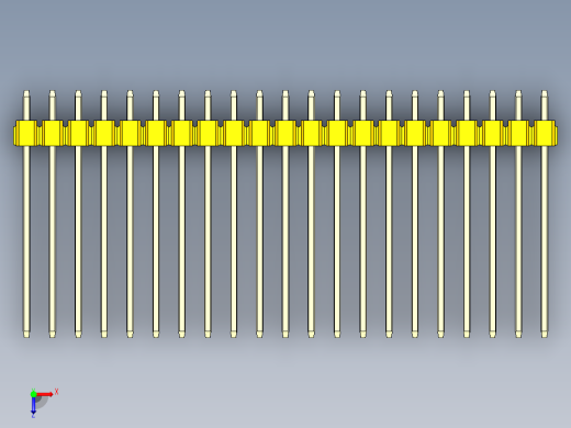 彩色公头100mil（2.54mm）系列-DS1021_yellow_2x21p_100mil_Type19_rev1.0俯视缩略图