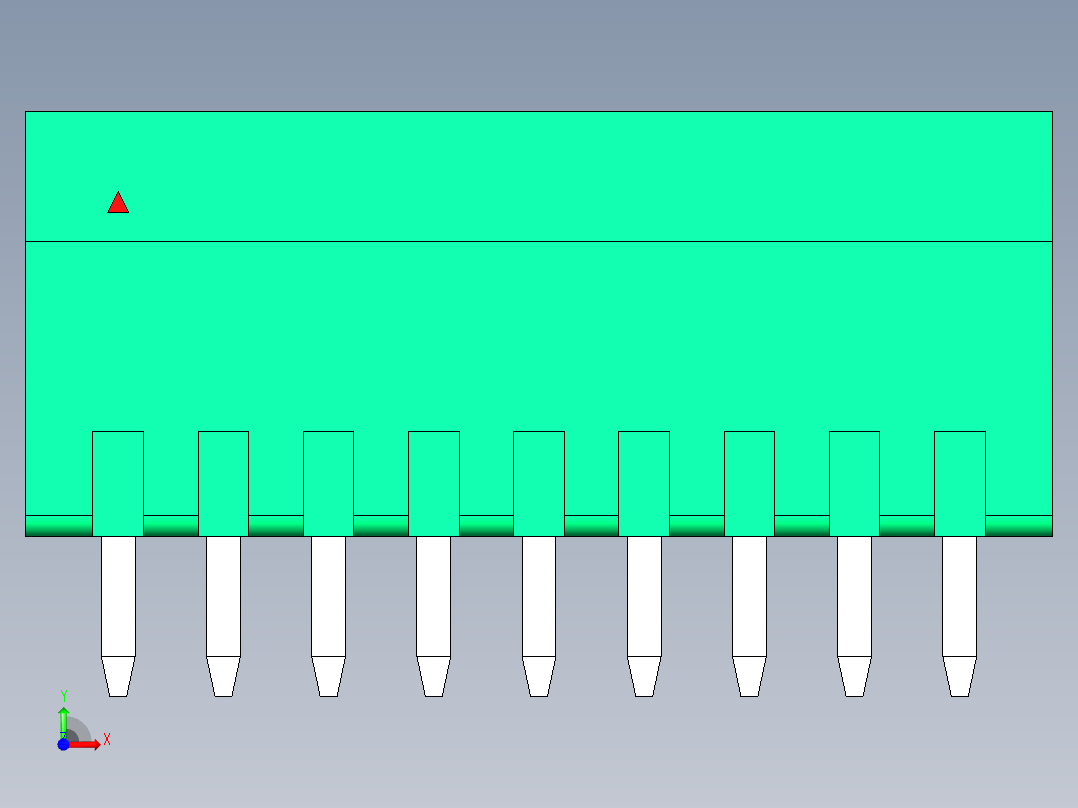 DEGSON 15EDG 系列 2.5mm 接线端子包-15EDGVC-2.5-09P-14-00AH前视图
