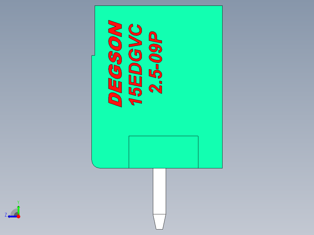DEGSON 15EDG 系列 2.5mm 接线端子包-15EDGVC-2.5-09P-14-00AH右视图