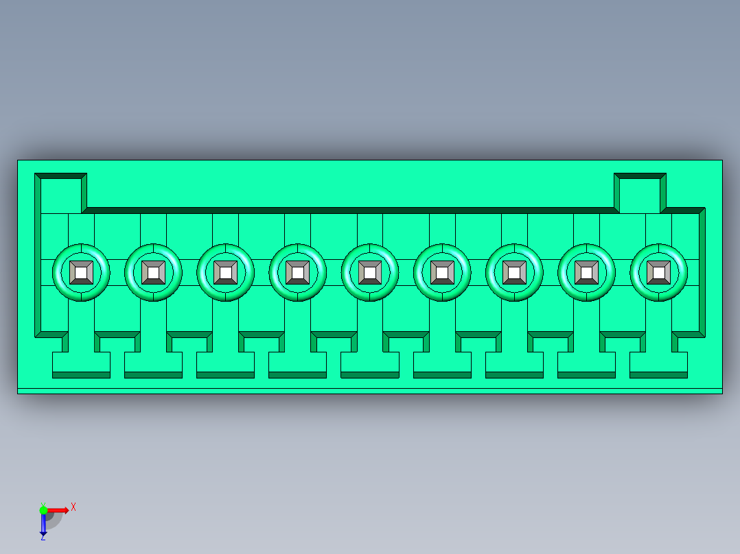 DEGSON 15EDG 系列 2.5mm 接线端子包-15EDGVC-2.5-09P-14-00AH俯视图