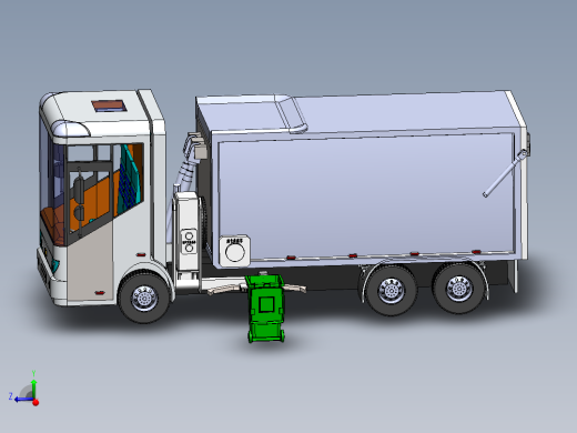 可分类回收的垃圾回收车三维模型及运动仿真1075018