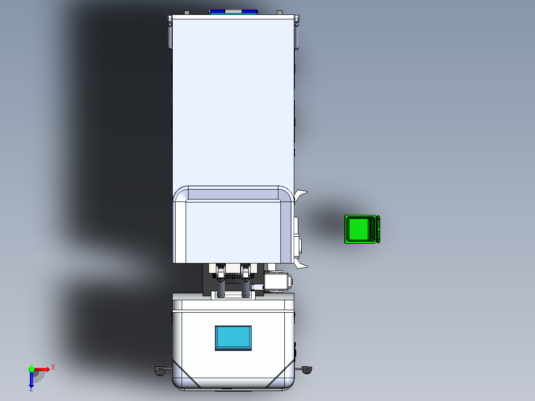 可分类回收的垃圾回收车三维模型及运动仿真1075018俯视图