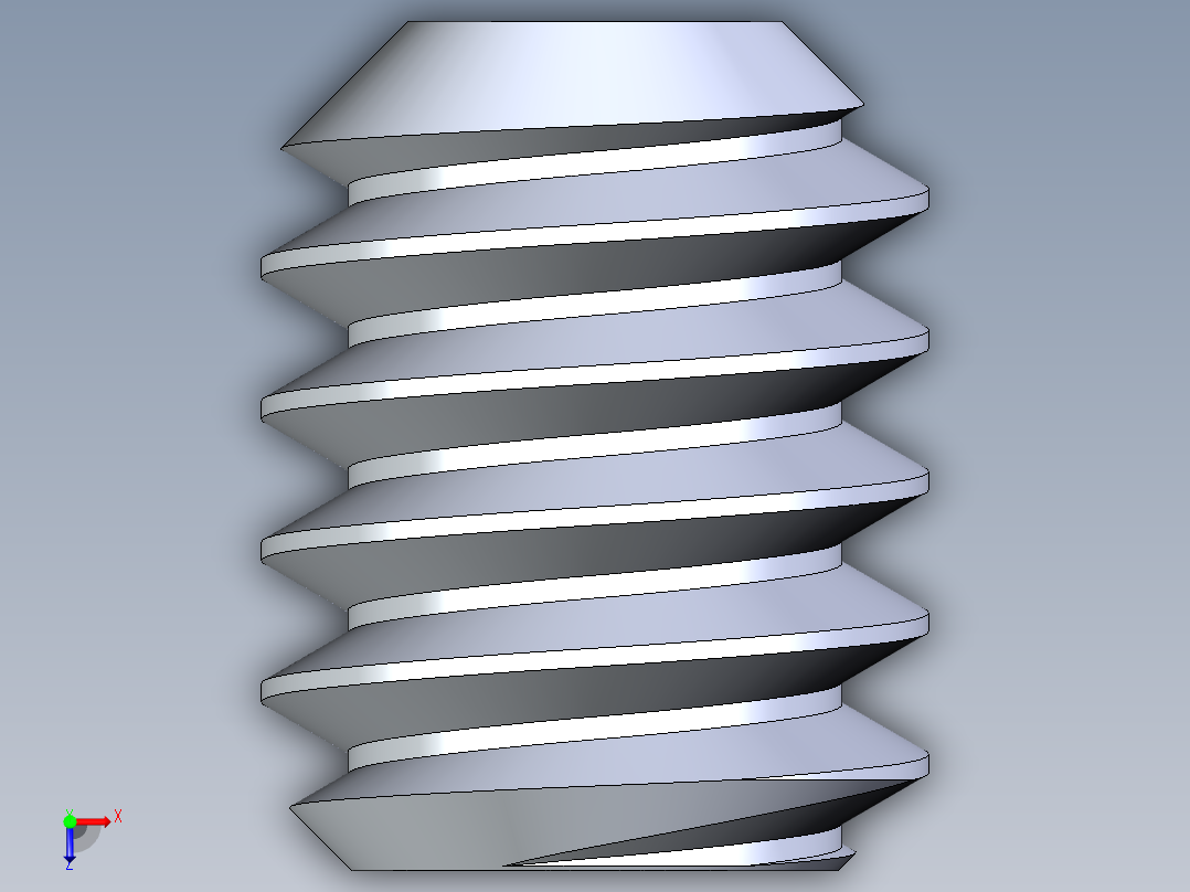 UNC 平头紧定螺钉-UNC SET SCREW 3-48 x 0.125.STEP俯视图