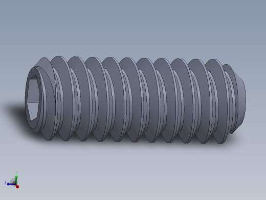 UNC 平头紧定螺钉-UNC SET SCREW 3-48 x 0.250.SLDPRT