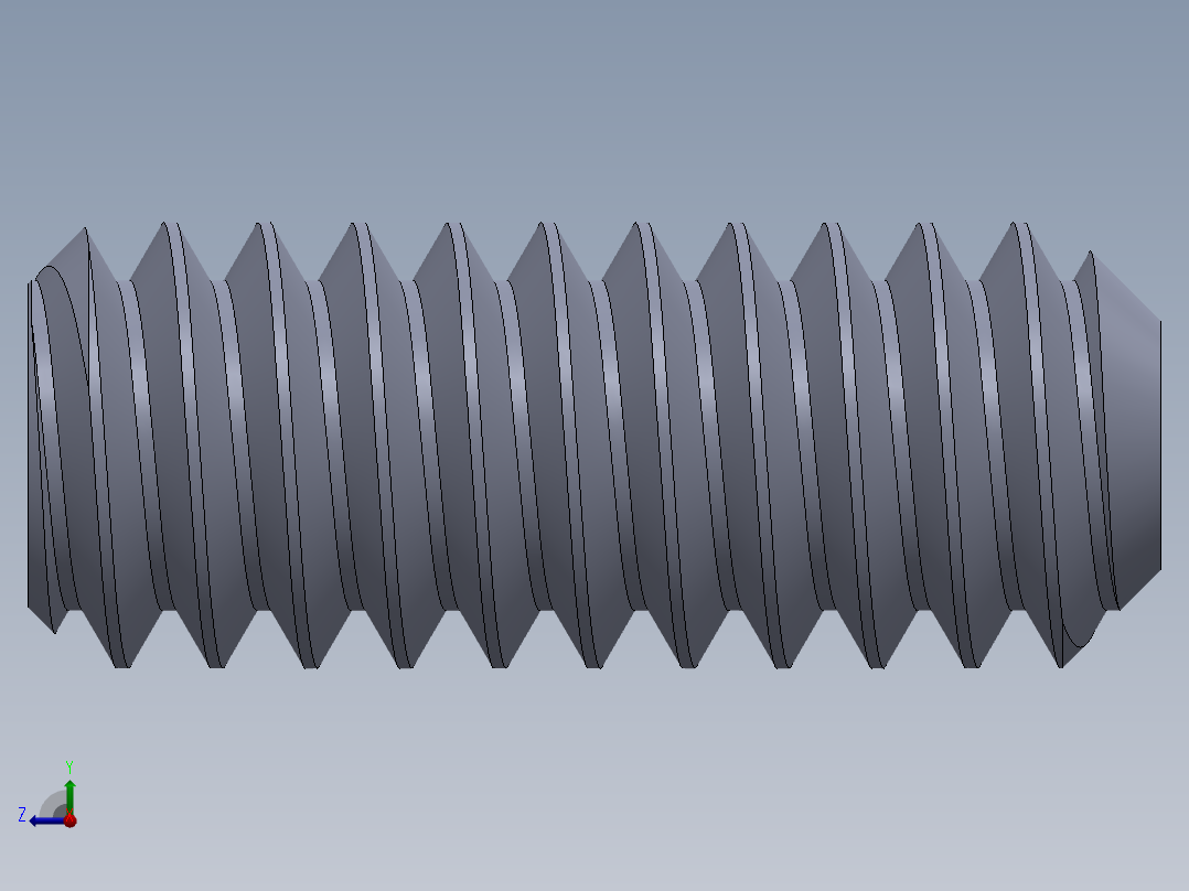 UNC 平头紧定螺钉-UNC SET SCREW 3-48 x 0.250.SLDPRT右视图