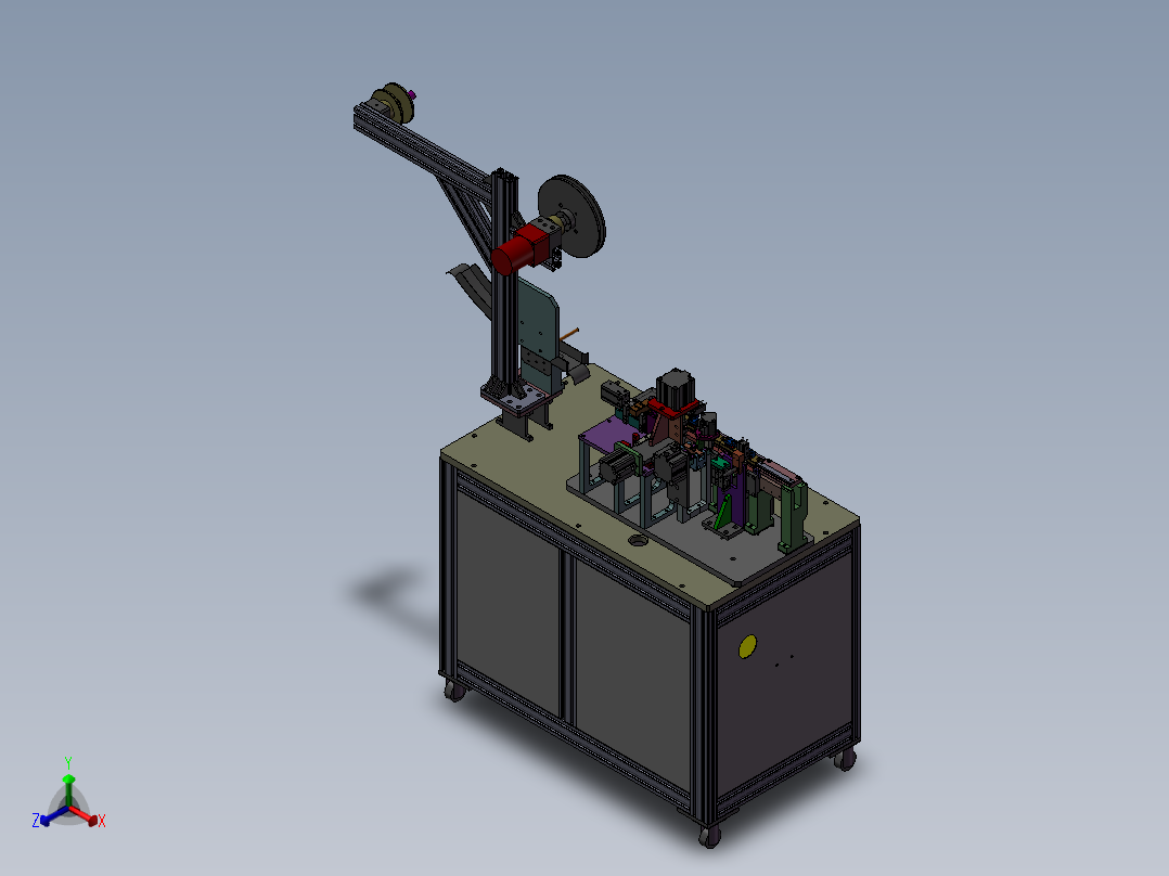 连接器生产非标设备正等轴测图