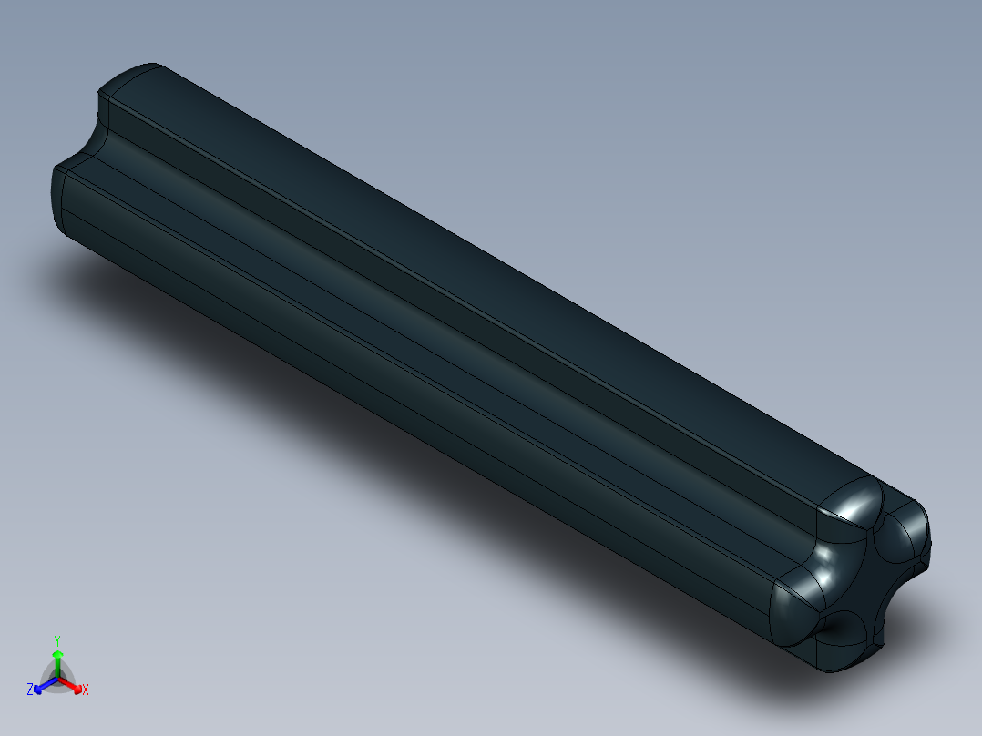 乐高机械组车桥-4519 Black Technic Axle 3.STEP正等轴测图