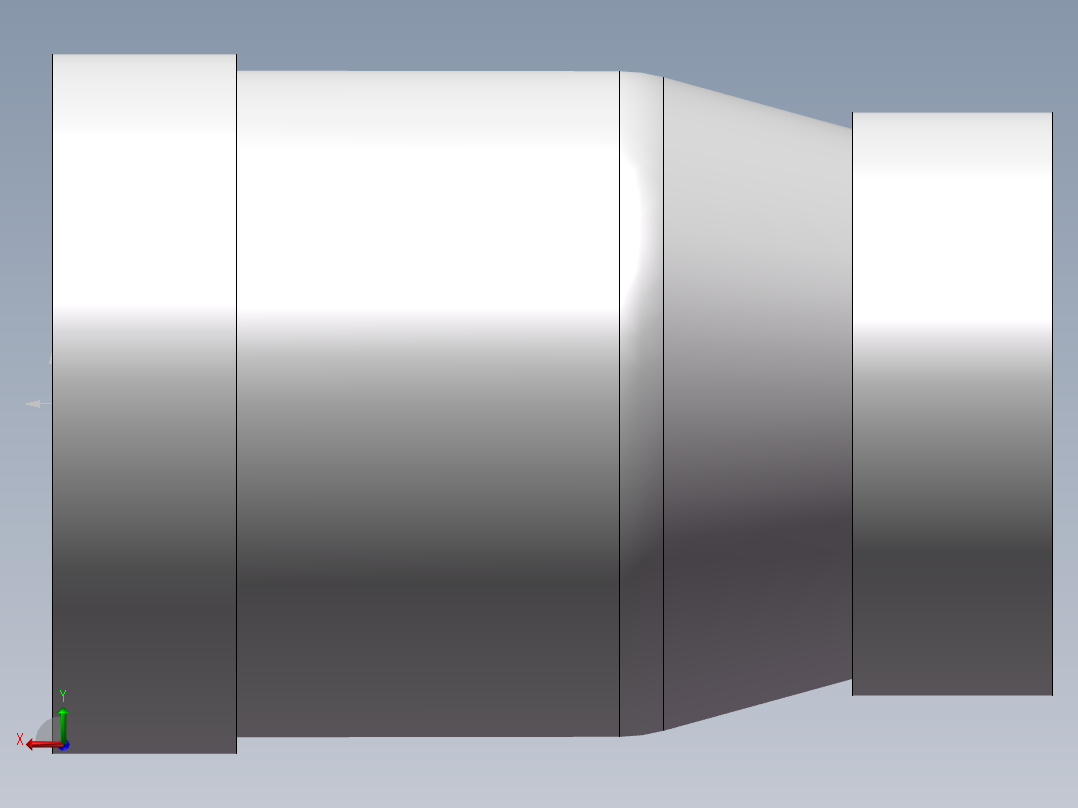 管箍-异径有边 DN10-DN8后视图