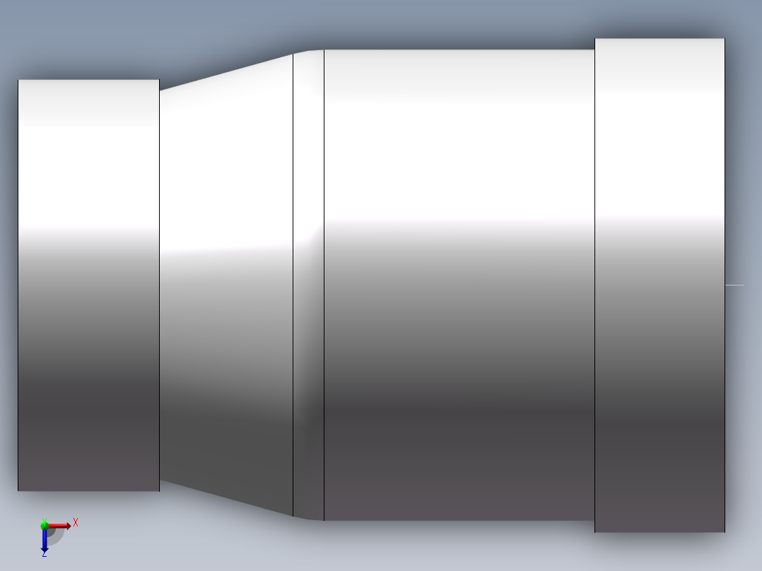 管箍-异径有边 DN10-DN8俯视图