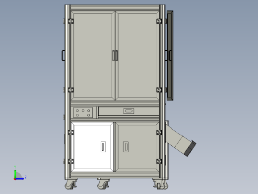 铝型材机箱视觉检测设备完整图纸1左视缩略图