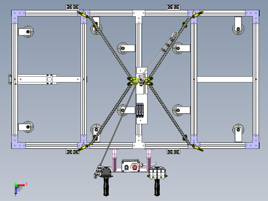 上壳体柔性吊具-吸盘式俯视图