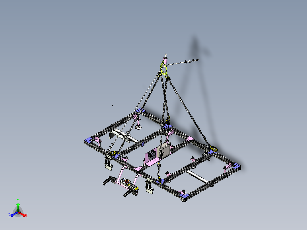 上壳体柔性吊具-吸盘式正等轴测图