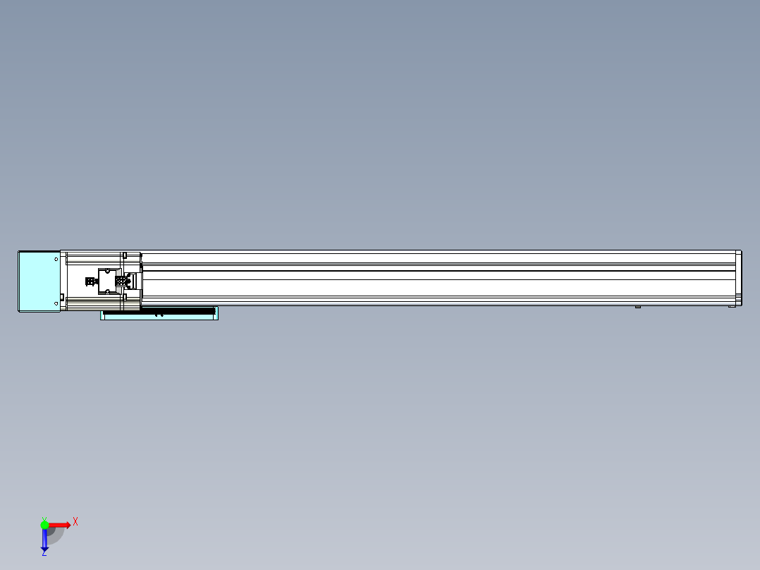 威洛博VC丝杆传动-无尘环境VC14-Lxx-C-S650-BR-ZP75-C3俯视图