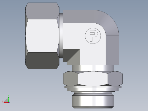 卡套式工业通用硬管接头EO_Adjustable_Locknut_elbow_WEE25ZSRCF后视缩略图
