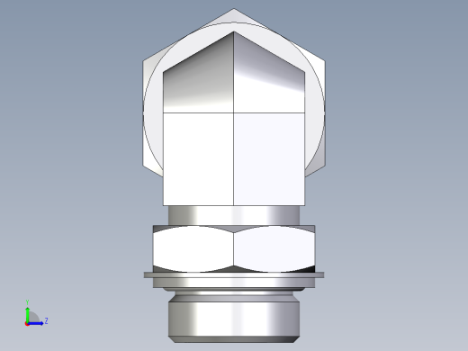 卡套式工业通用硬管接头EO_Adjustable_Locknut_elbow_WEE25ZSRCF左视缩略图