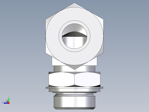 卡套式工业通用硬管接头EO_Adjustable_Locknut_elbow_WEE25ZSRCF右视缩略图