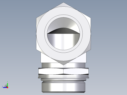 卡套式工业通用硬管接头EO_Adjustable_Locknut_elbow_WEE42ZLMORCF右视缩略图