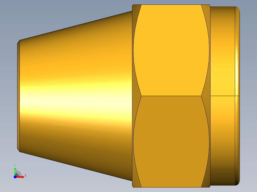 扩口式工业通用硬管接头Shorter Nut 41FX-6前视图