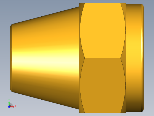 扩口式工业通用硬管接头Shorter Nut 41FX-6前视缩略图