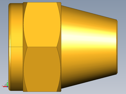 扩口式工业通用硬管接头Shorter Nut 41FX-6后视缩略图