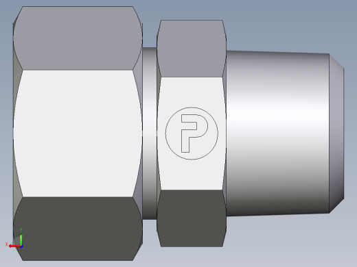卡套式工业通用硬管接头EO_Male_Stud_connector_GE25S1NPTCF后视缩略图